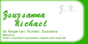 zsuzsanna michael business card